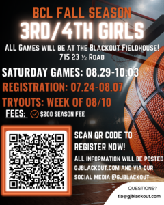 TRYOUT FLYER 3rd & 4th Girls
